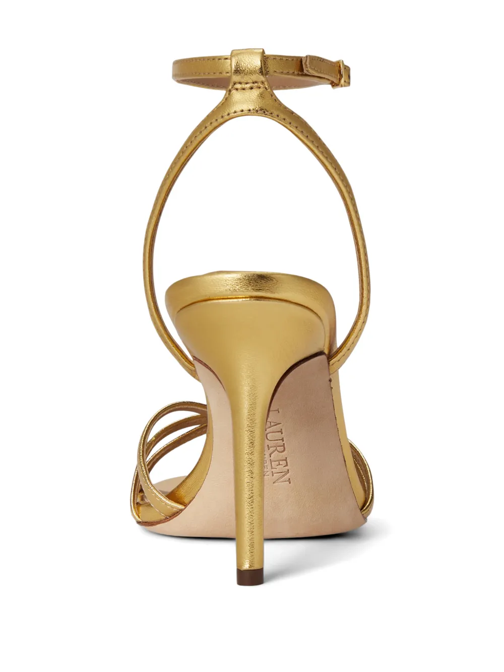 Lauren Ralph Lauren Kendyl metallic leather sandals Goud