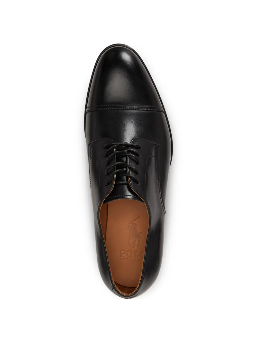 Polo Ralph Lauren Leren derby schoenen met kapneus Zwart