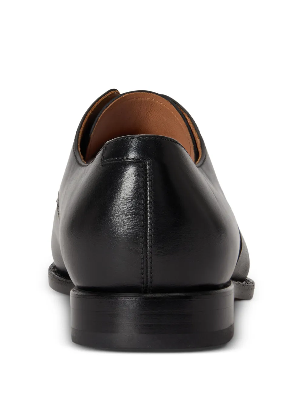 Polo Ralph Lauren Leren derby schoenen met kapneus Zwart