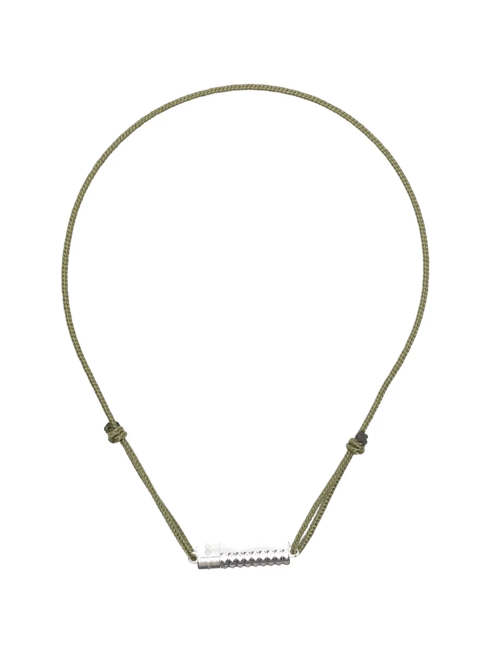 Le Gramme guilloche cord bracelet - Verde