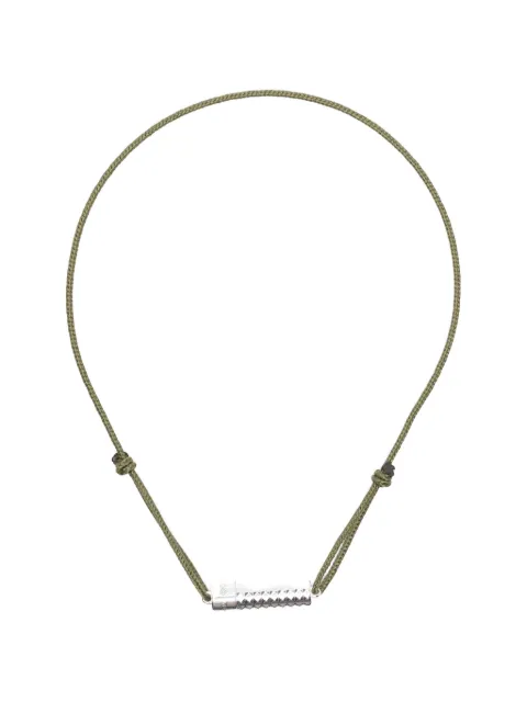 Le Gramme guilloche cord bracelet