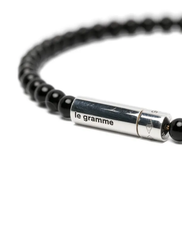 Le Gramme Black Onyx Beads Bracelet | Black | FARFETCH PH