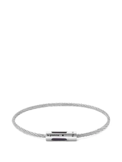 Le Gramme punched cable bracelet