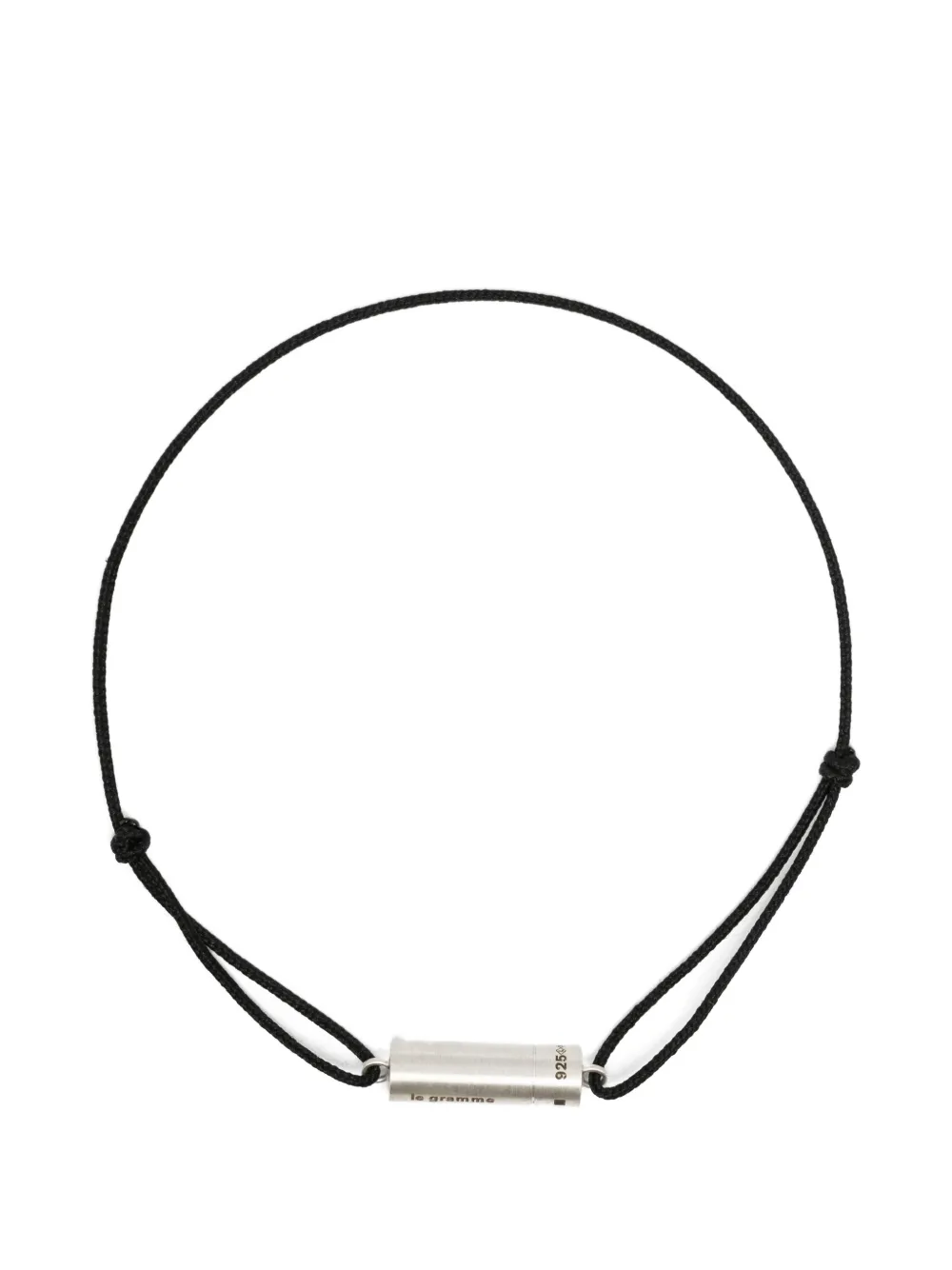 Le Gramme engraved-logo bracelet - Nero