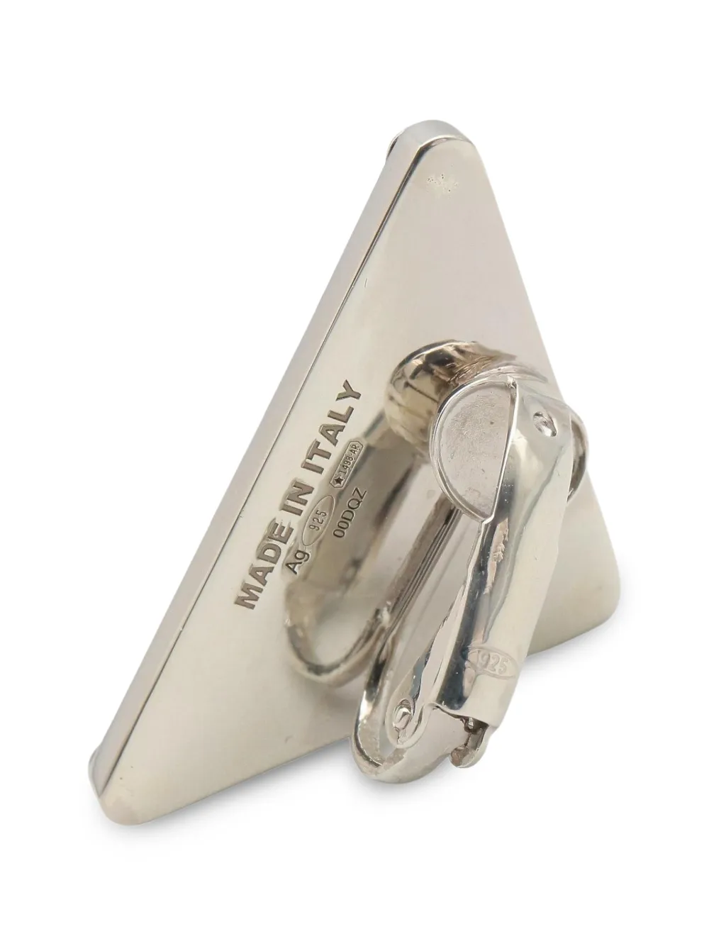  Prada Pre-owned Pendientes De Clip Symbole 2020 - Plateado 