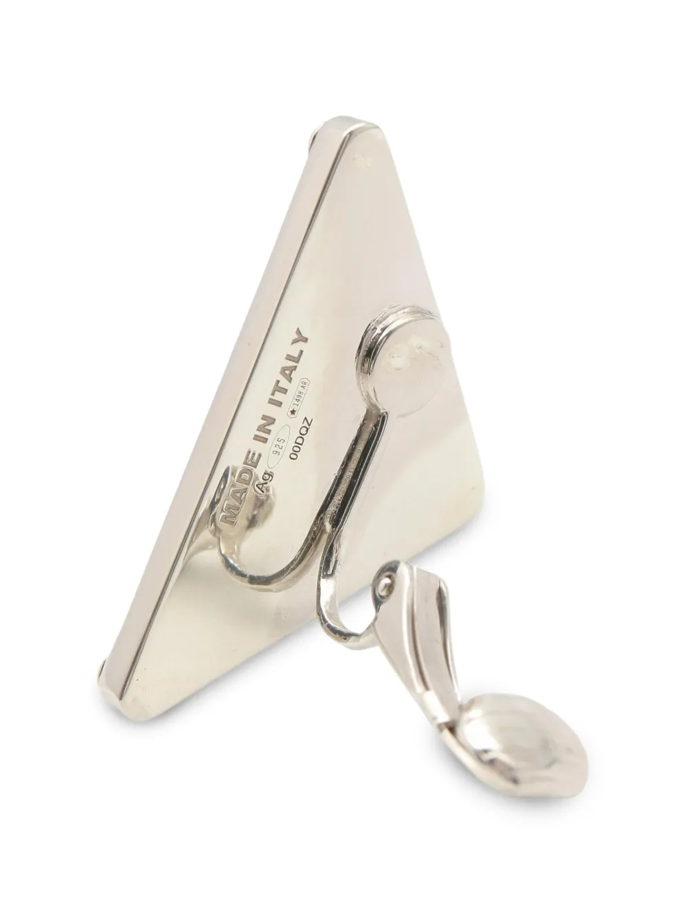  Prada Pre-owned Pendientes De Clip Symbole 2020 - Plateado 