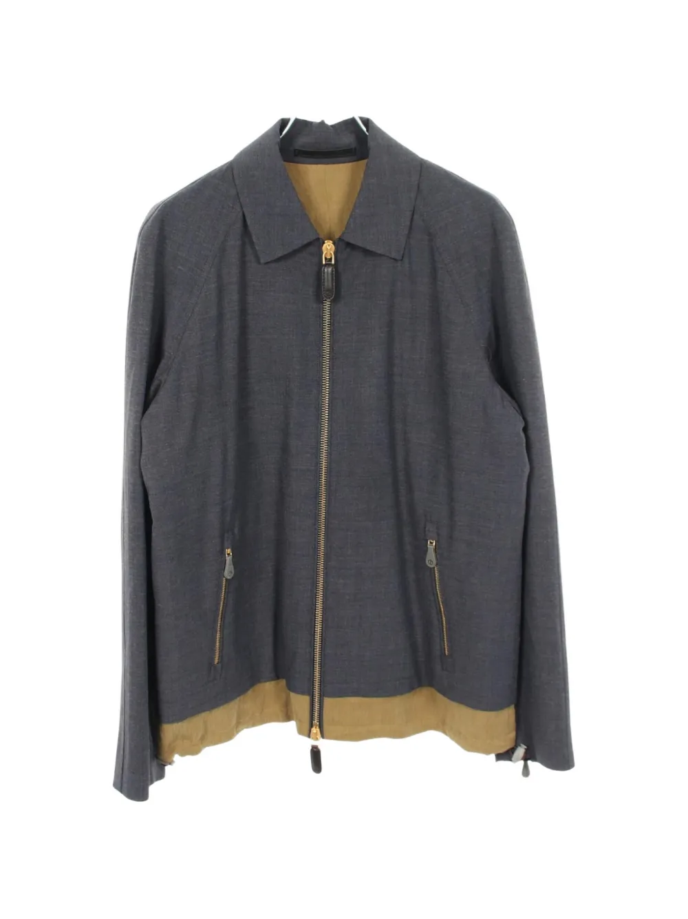 Giorgio Armani Pre-Owned layered zip-up jacket - Blu