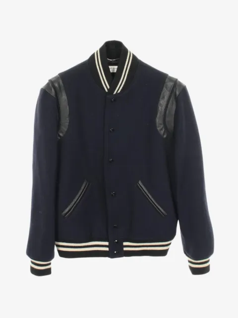 Saint Laurent Pre-Owned veste Teddy à bords en cuir
