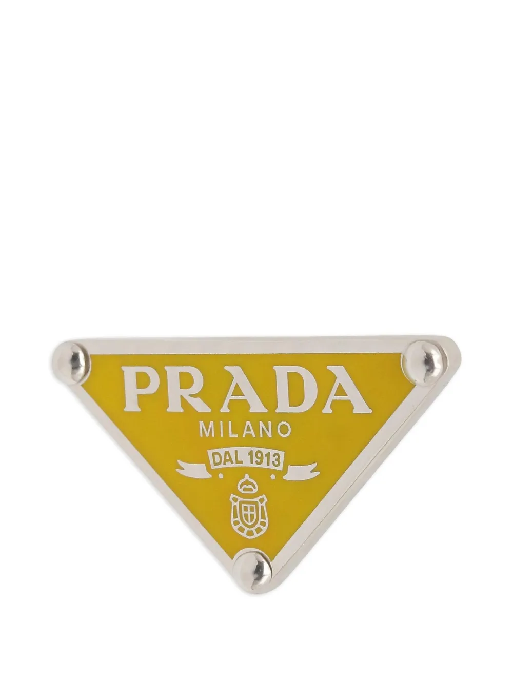 Prada Pre-Owned 2020s Symbole triangle earrings - Giallo