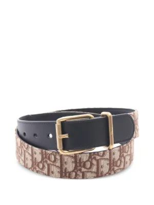 Christian Dior Pre-Owned Oblique-monogram-pattern Belt | Neutrals