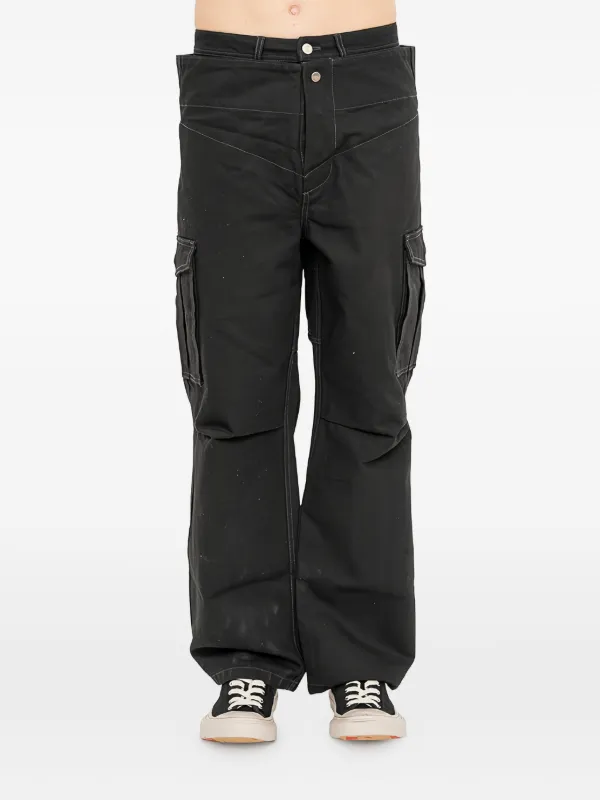 Andersson Bell double-waist wide-leg Jeans | Black | FARFETCH