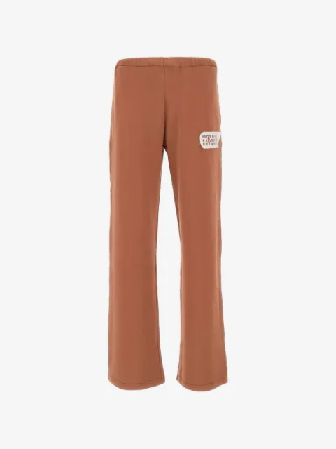 MM6 Maison Margiela logo-patch wide-leg track pants
