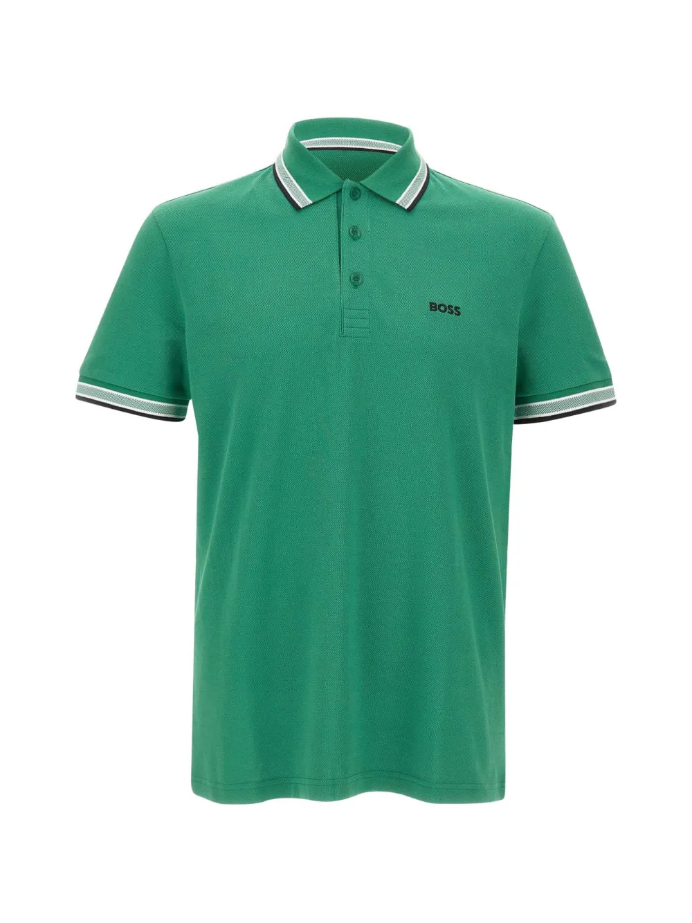 BOSS Paddy striped-trim polo shirt - Verde