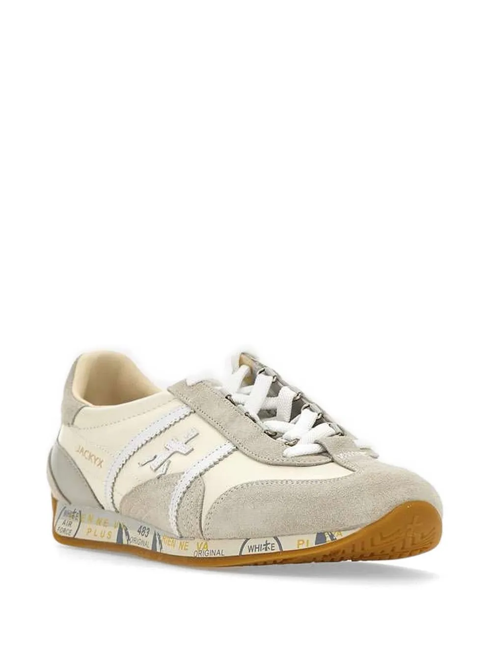 Premiata Jackyx suede-panelled sneakers Wit