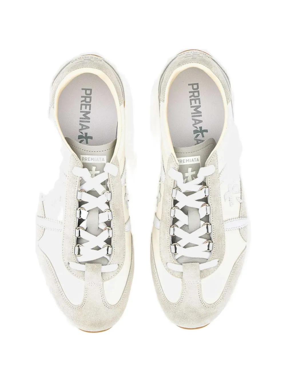Premiata Jackyx suede-panelled sneakers Wit