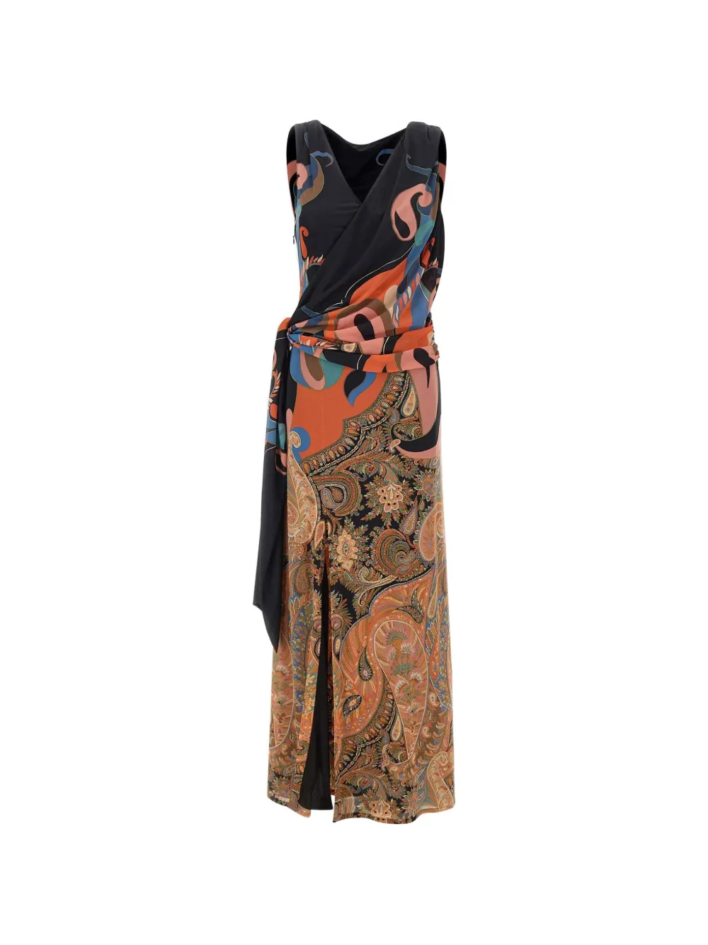 ETRO Paisley-print gathered dress - Black