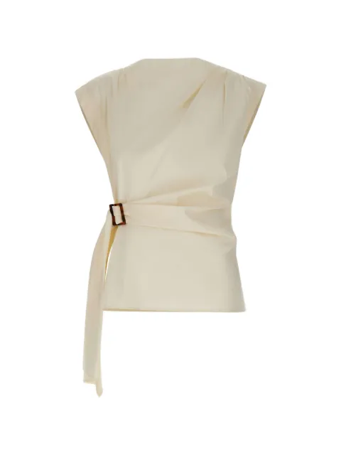 Marella draped buckle-closure top