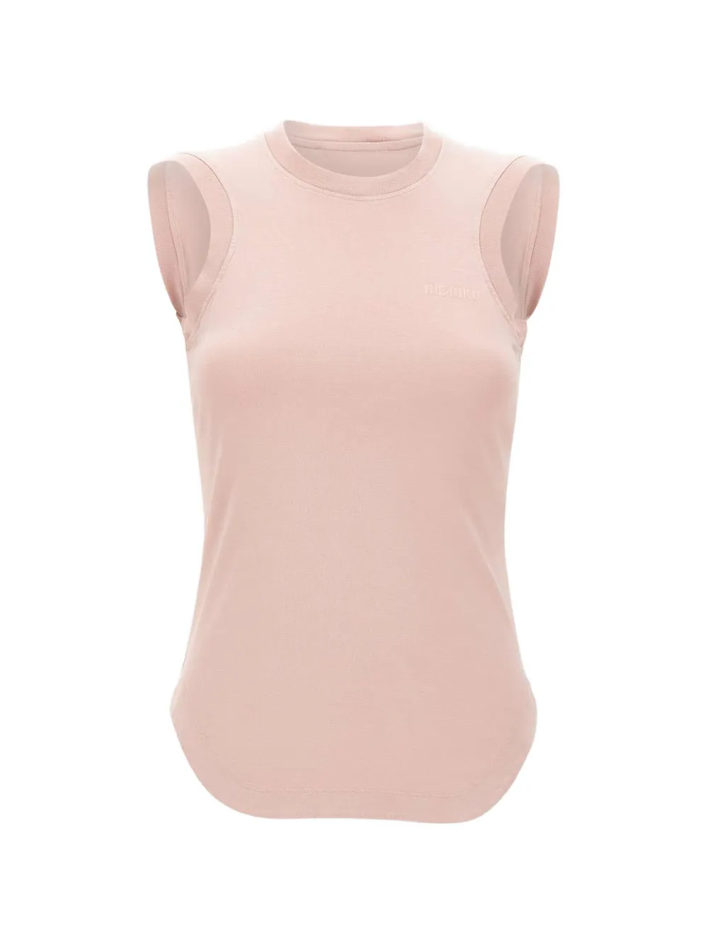 The Attico Reese logo-embroidered tank top - Rosa