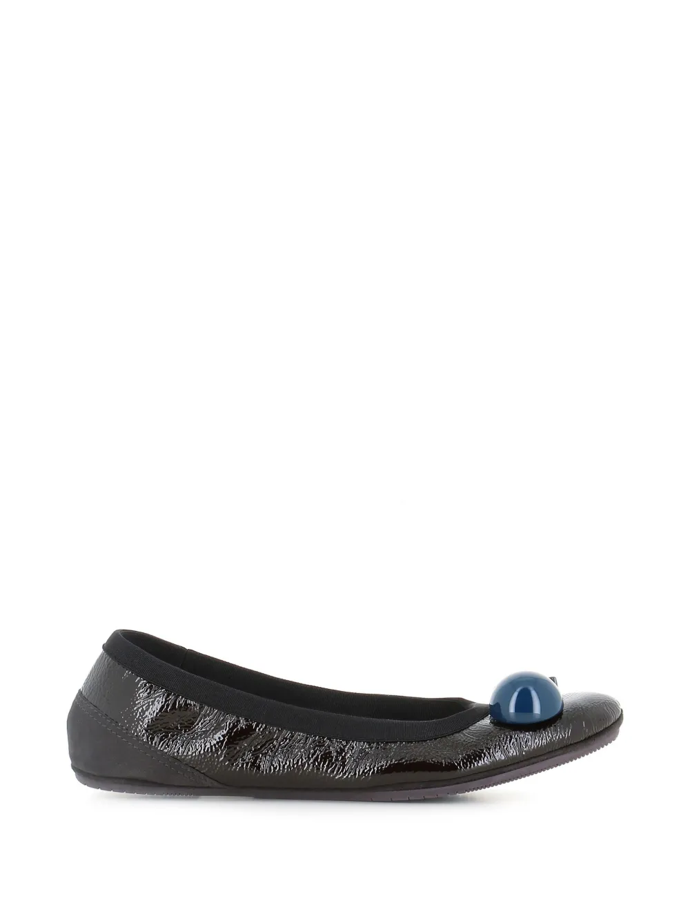 Dove Nuotano Gli Squali embellished patent-leather ballet flats - Marrone