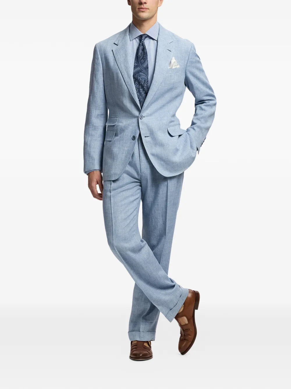 Ralph Lauren Purple Label Glenn Delave blazer met dubbele rij knopen Blauw