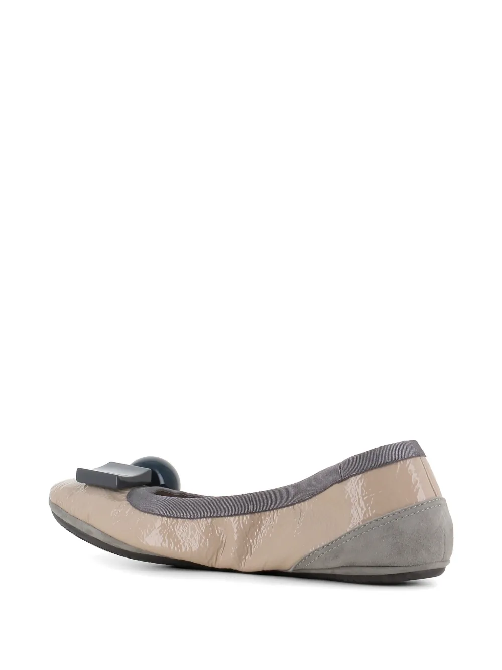 Dove Nuotano Gli Squali Ballerina's met geometrisch detail Beige