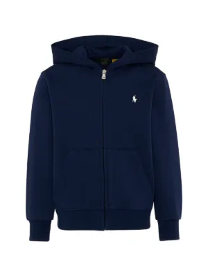 POLO RALPH LAUREN KIDS logo-embroidery zip-up Hoodie | Blue | FARFETCH