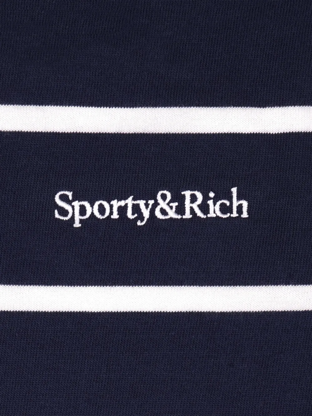 SPORTY & RICH KIDS Serif gestreept rugbyshirt met logo Blauw