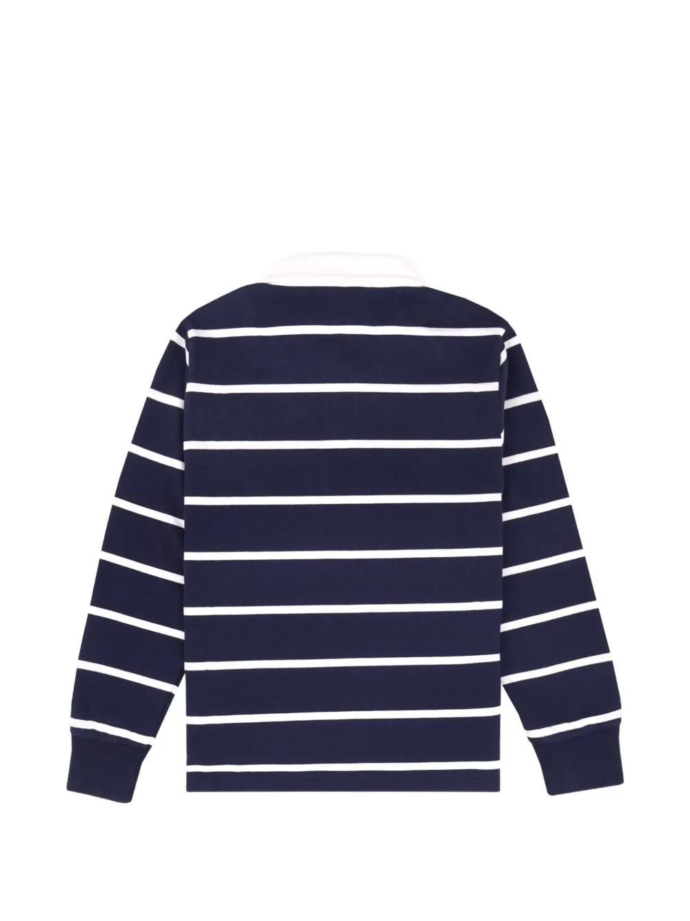 SPORTY & RICH KIDS Serif gestreept rugbyshirt met logo Blauw