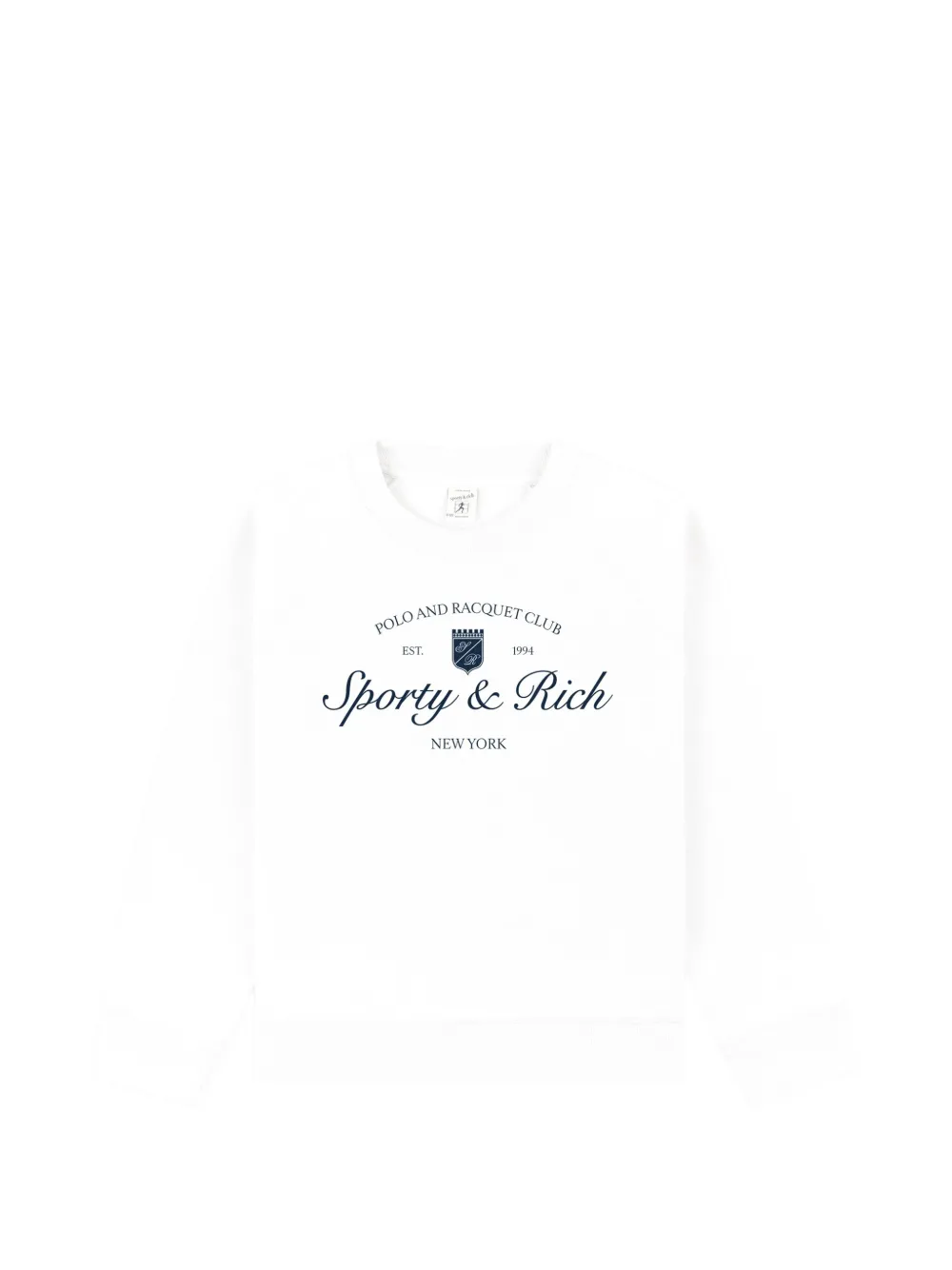 SPORTY & RICH KIDS logo-print raglan-sleeve sweatshirt - Bianco