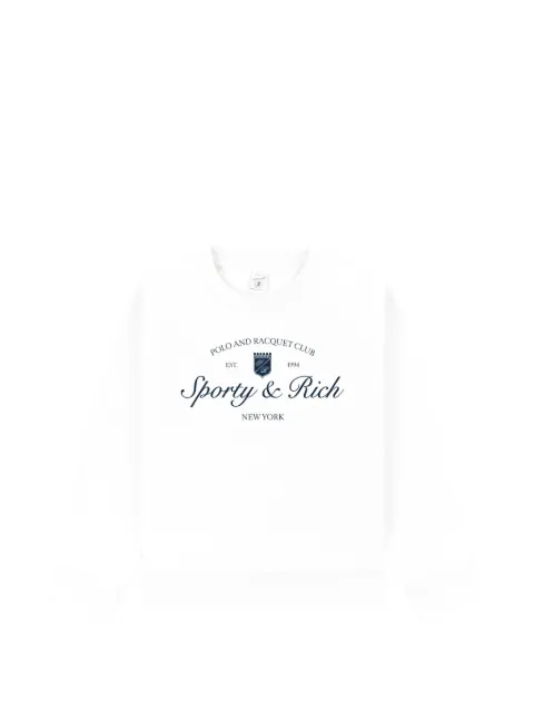 SPORTY & RICH KIDS logo-print raglan-sleeve sweatshirt