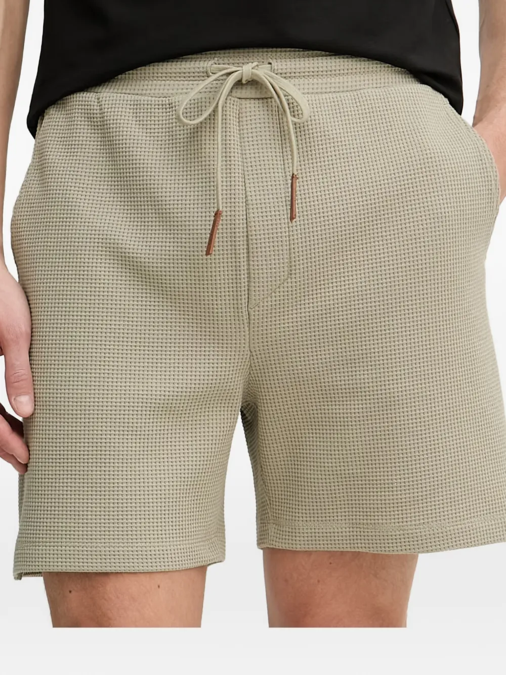 Trussardi waffle-knit drawstring shorts - Verde