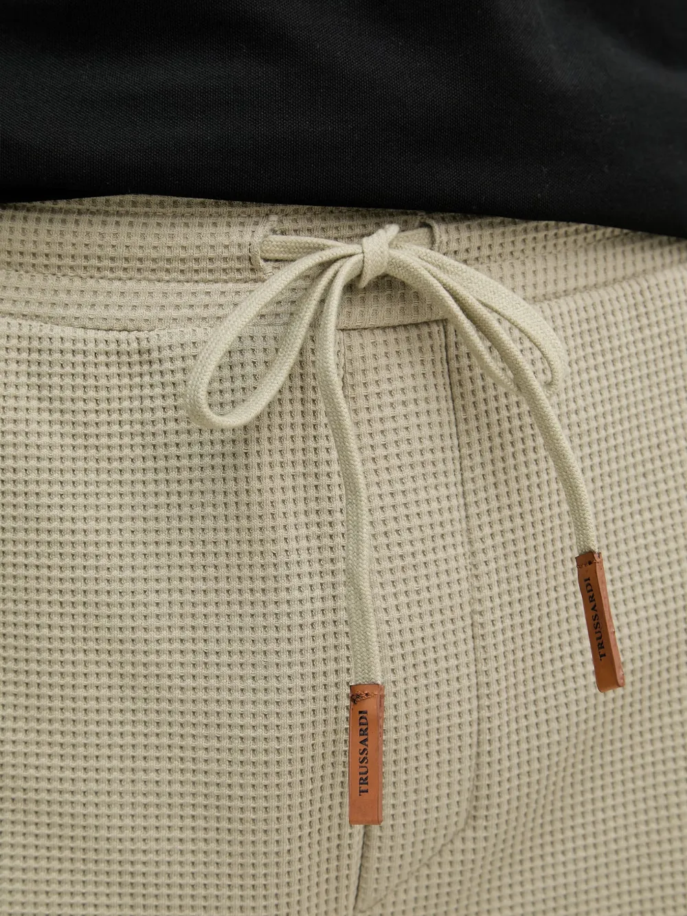 Trussardi Wafelgebreide shorts met trekkoord Groen