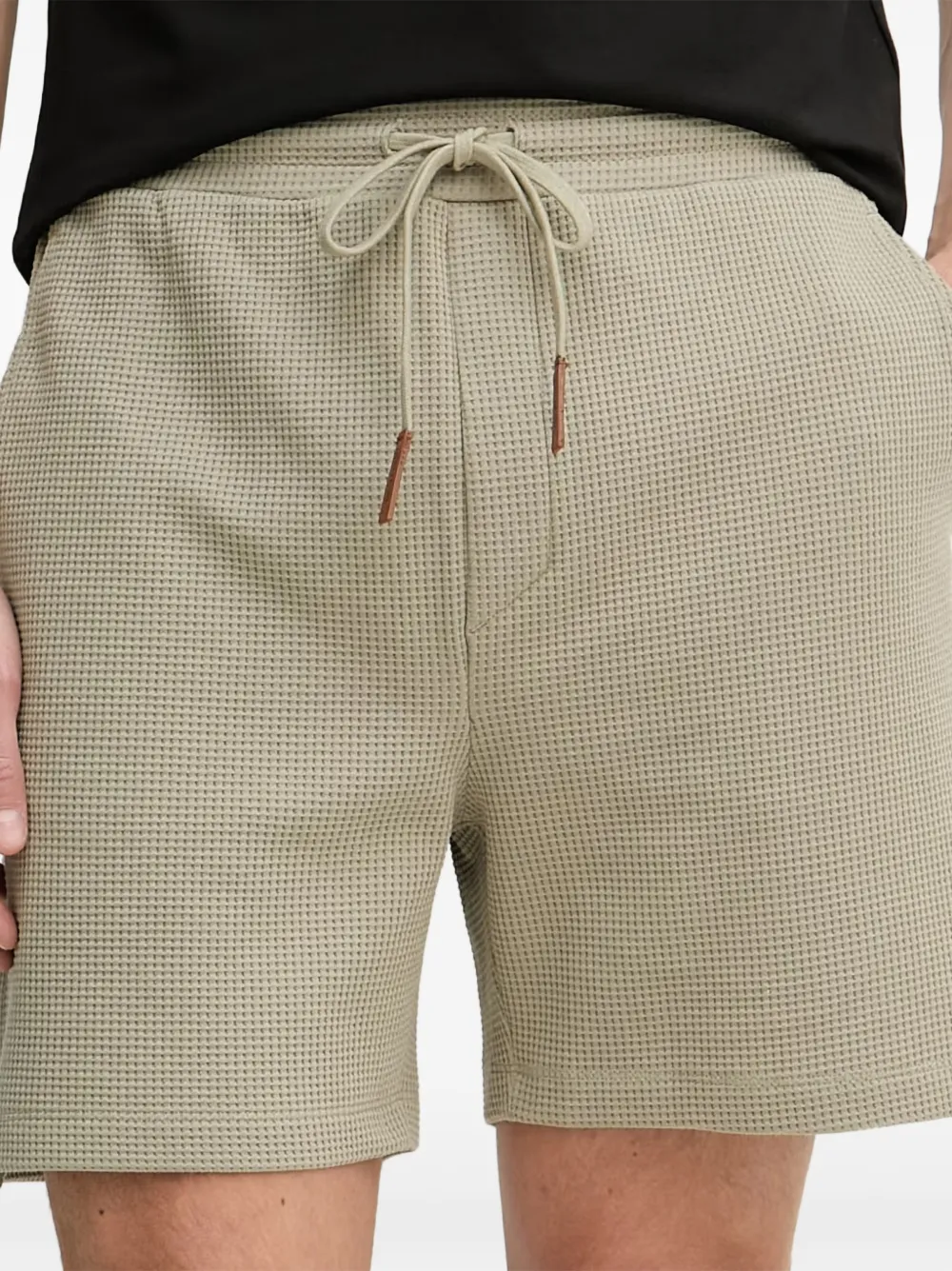 Trussardi waffle-knit drawstring shorts - Verde