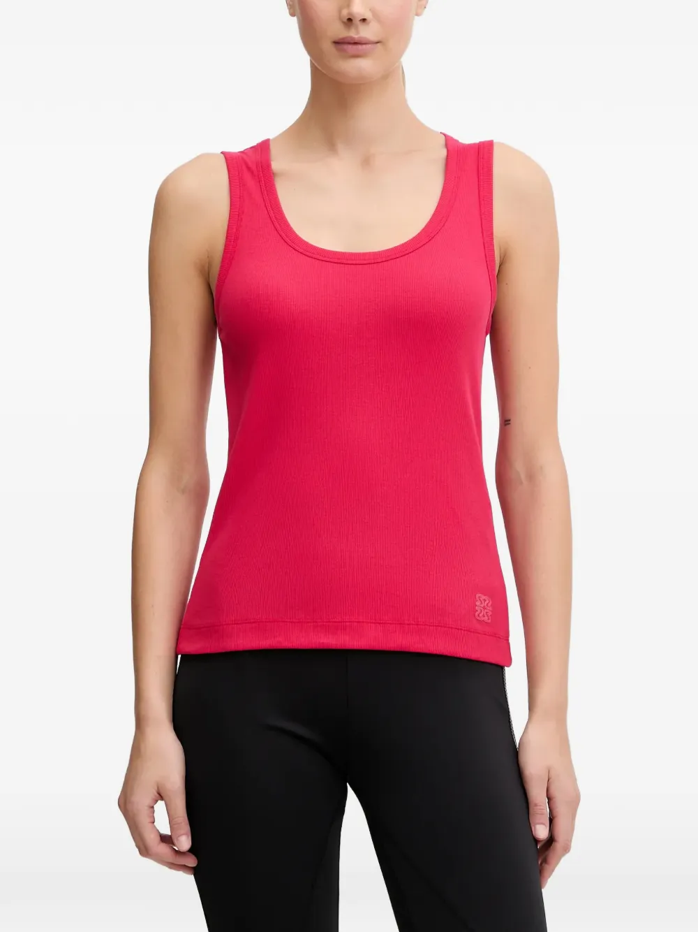 Sportalm ribbed-knit logo-patch tank top