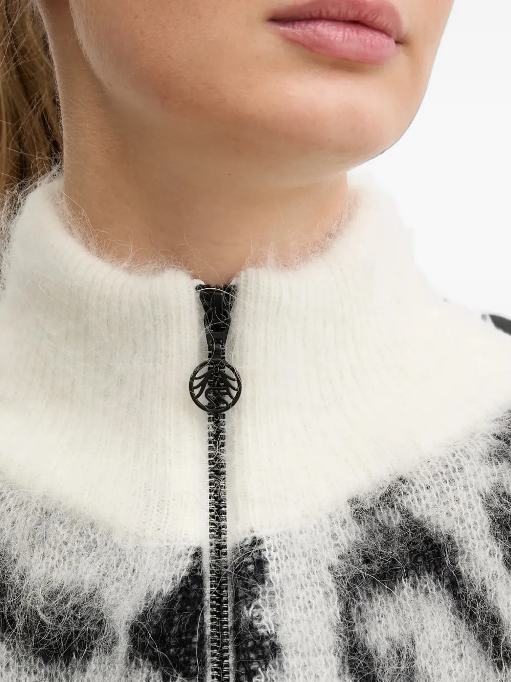 Sportalm Trenton leopard-print zip-up cardigan Grijs