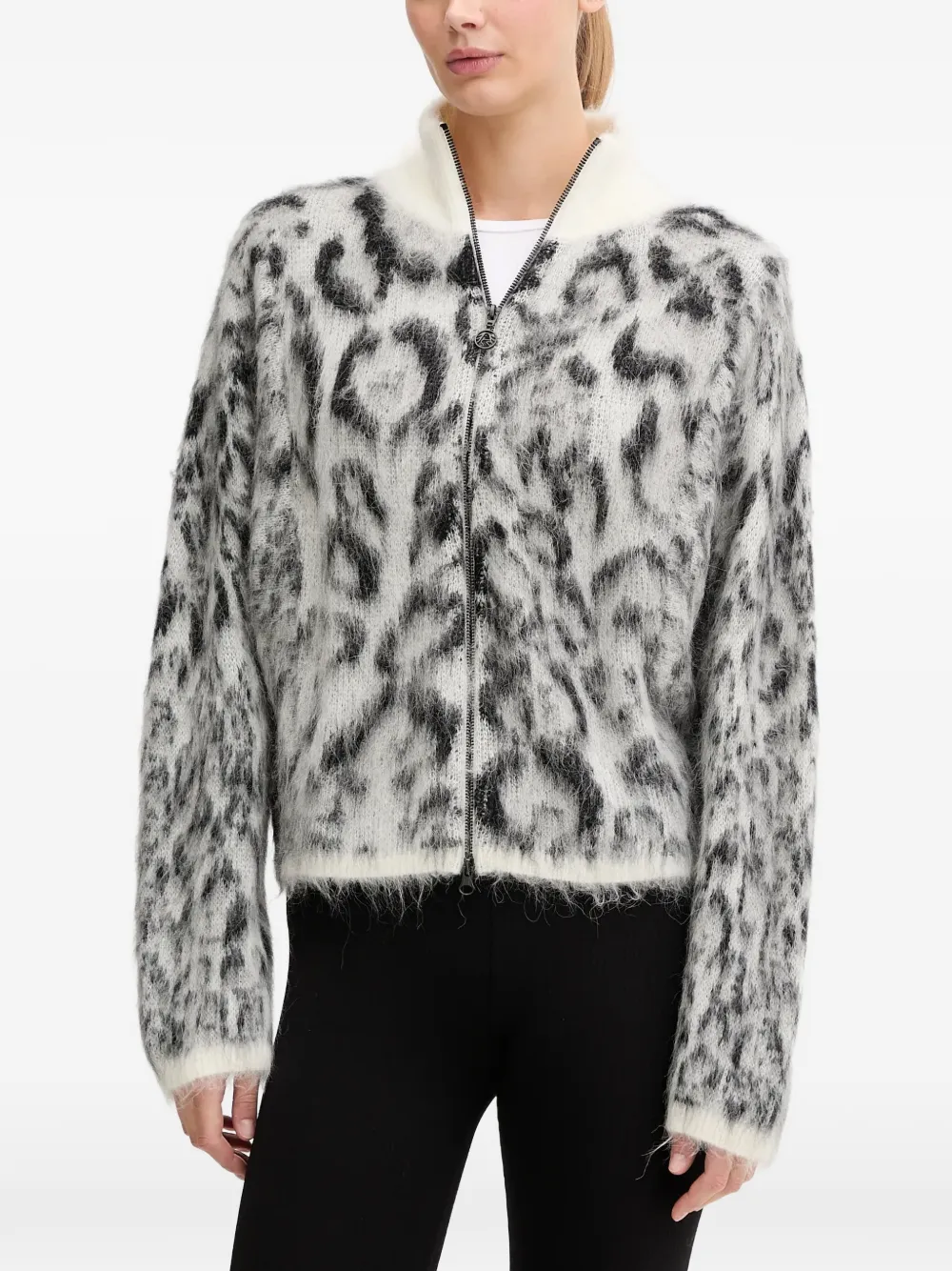 Sportalm Trenton leopard-print zip-up cardigan