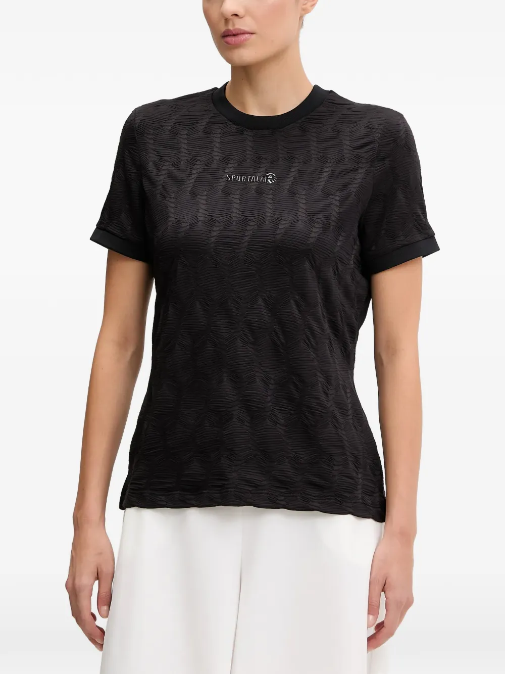 Sportalm textured logo-plaque T-shirt
