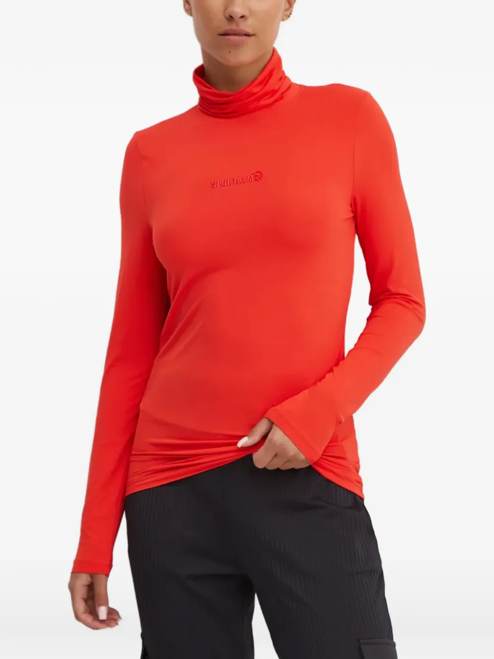 Sportalm logo-print roll-neck top