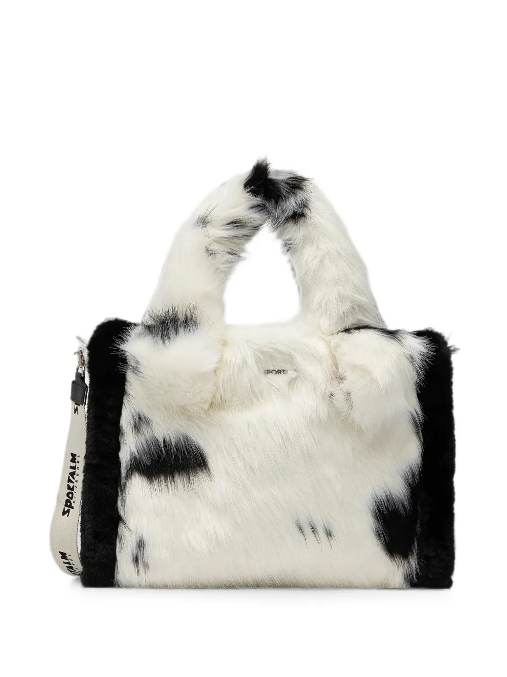 Sportalm faux-fur cow-print tote bag - Bianco