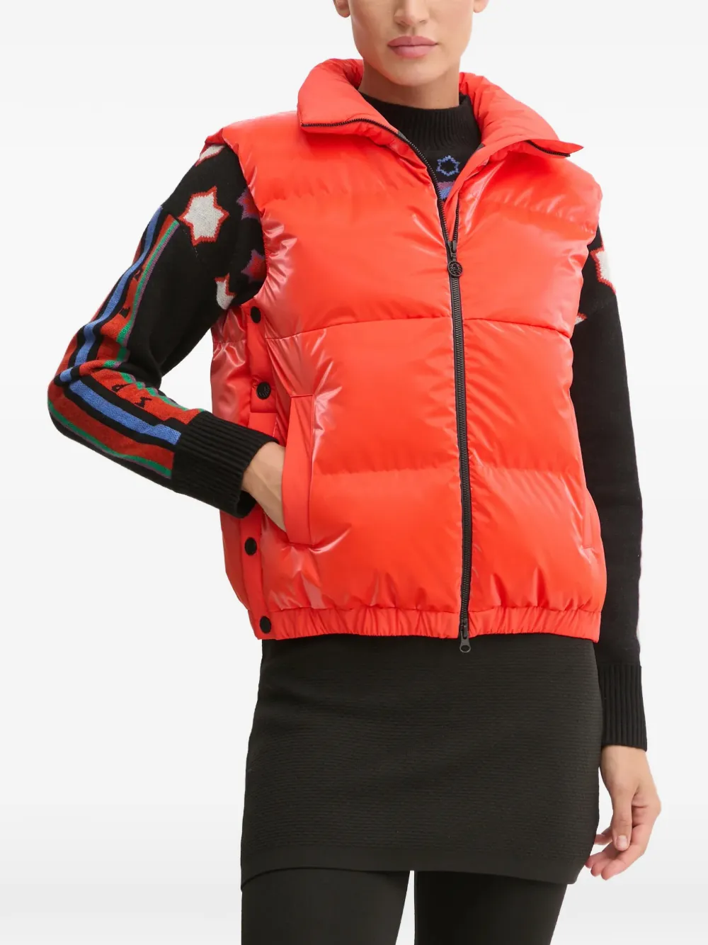 Sportalm quilted high-neck sleeveless jacket - Orange