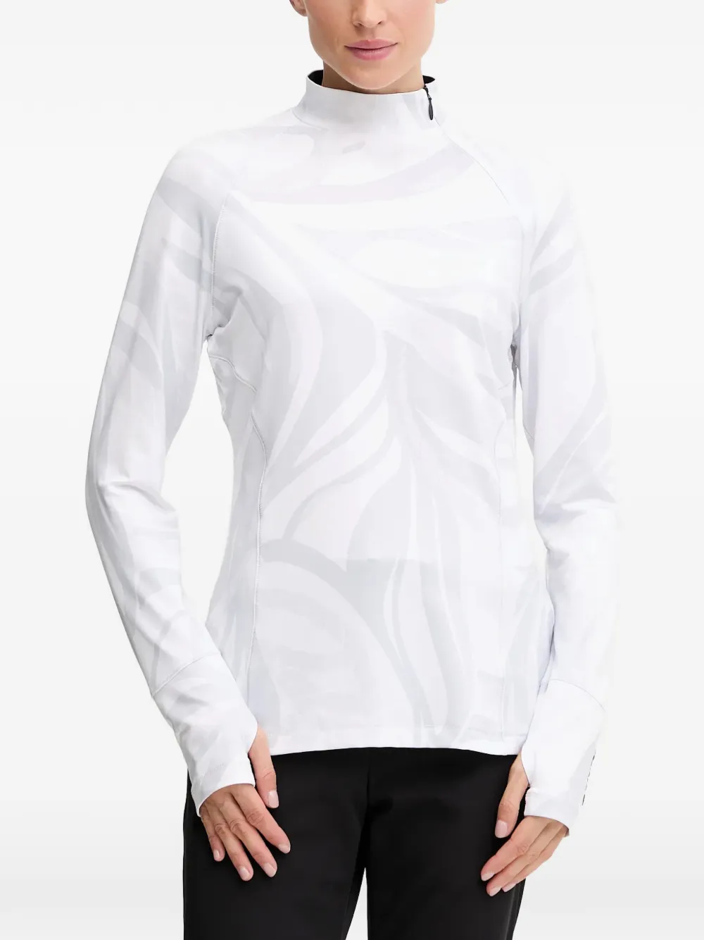 Sportalm Edinburgh abstract-print quarter-zip top