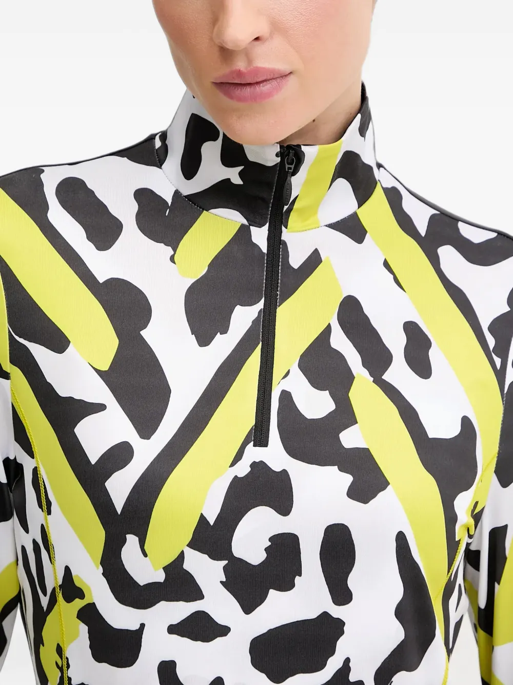 Sportalm animal-print zip-up top Wit