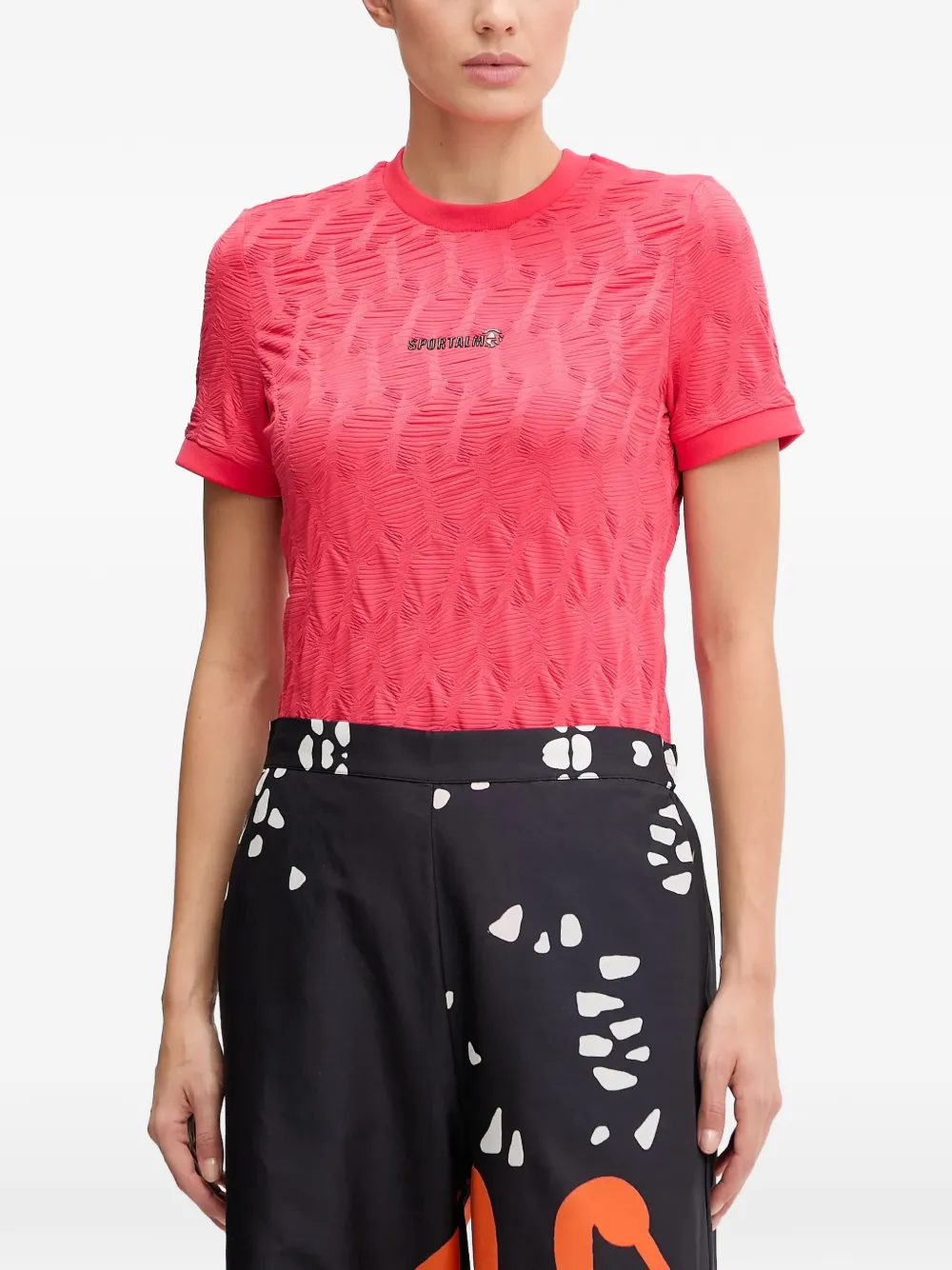 Sportalm textured logo-plaque T-shirt