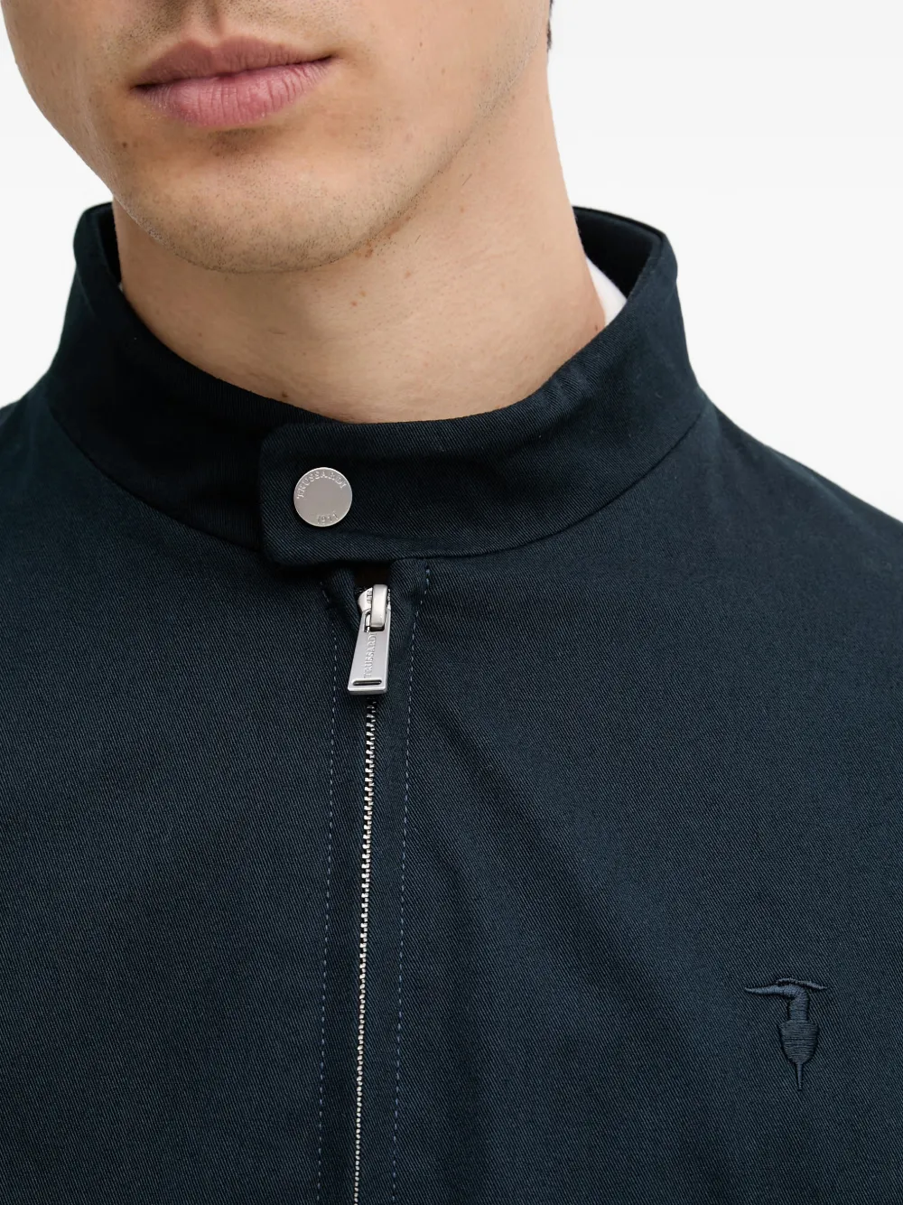 Trussardi Jack met geborduurd logo Blauw