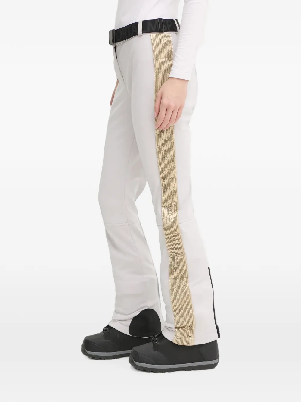 Sportalm San Jose skibroek met zijstreep en logo-ceintuur Beige
