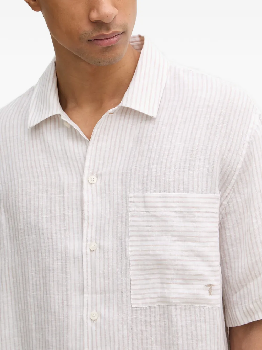 Trussardi Gestreepte overhemd Wit