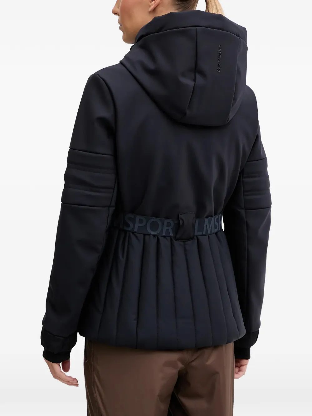 Sportalm belted quilted ski jacket Zwart