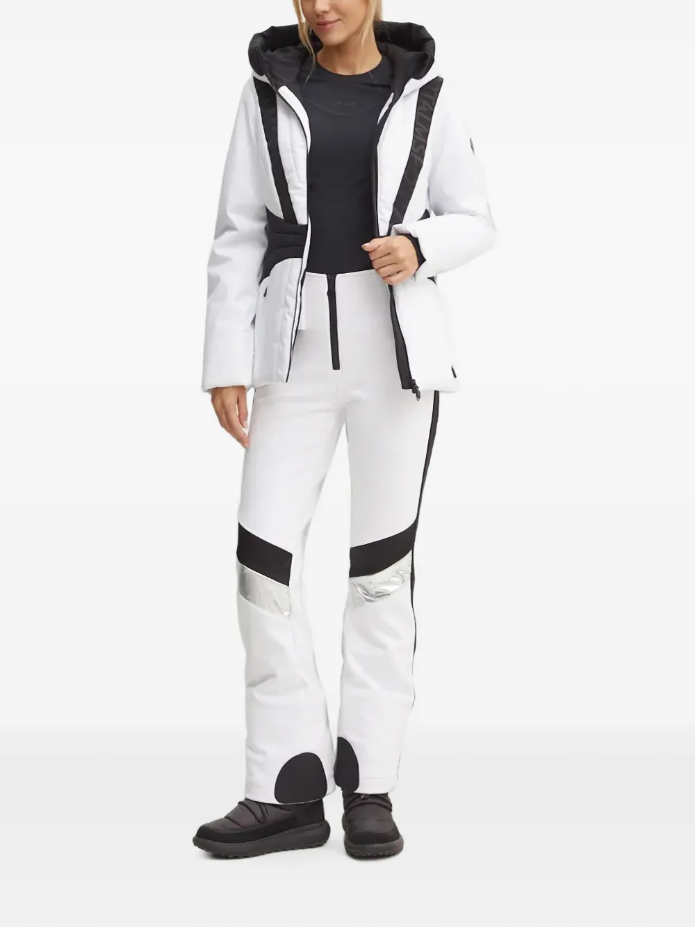 Sportalm Gewatteerd ski-jack met logoband Wit