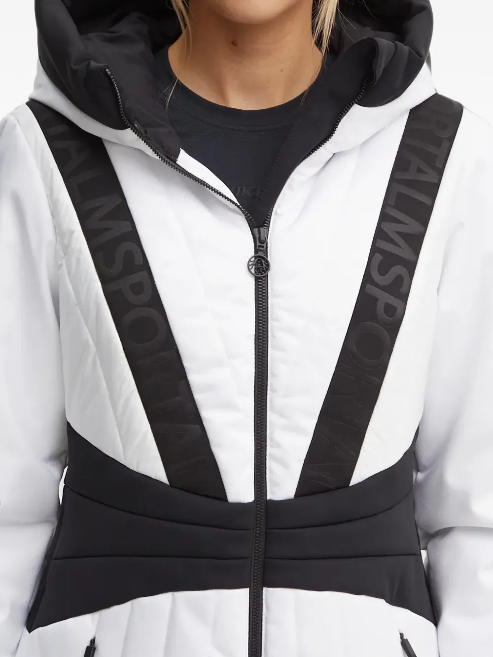 Sportalm Gewatteerd ski-jack met logoband Wit