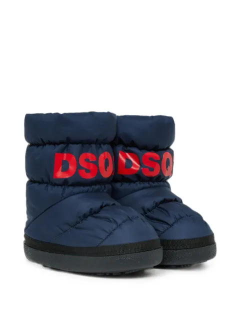 DSQUARED2 KIDS quilted logo-print snow boots